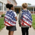 thumbnail image 4 of FKELYI July 4th Grunge USA Flag Print Kids School Backpack for Boys Girls 17 inch Schoolbag Lightweight Casual Daypack with Multi-Pockets for Elementary Student, 4 of 7