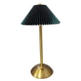 thumbnail image 2 of Cordless Pleated Table Lamp, Rechargeable Vintage Bedside Lamp, Portable Fabric Shade Night Light for Bedroom Dining Room Home Decor, 2 of 7
