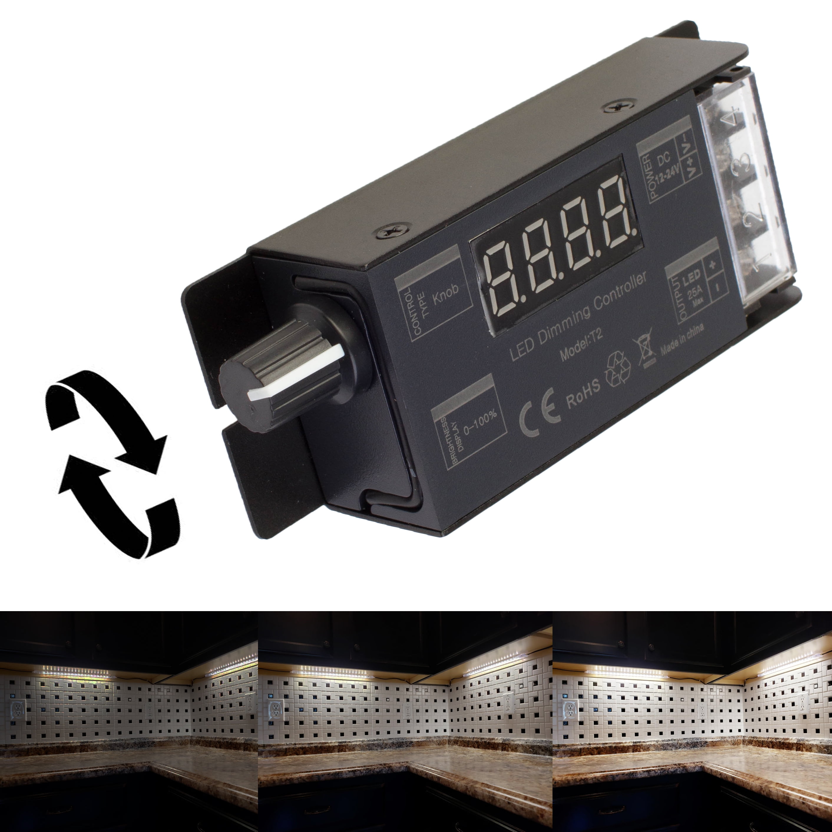 LED Dimmer Switch, on/Off Switch, Manual Control Dim Switch DC 12v-24v ...