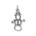 thumbnail image 1 of .925 Sterling Silver Oxidized Snowman Charm, 1 of 1
