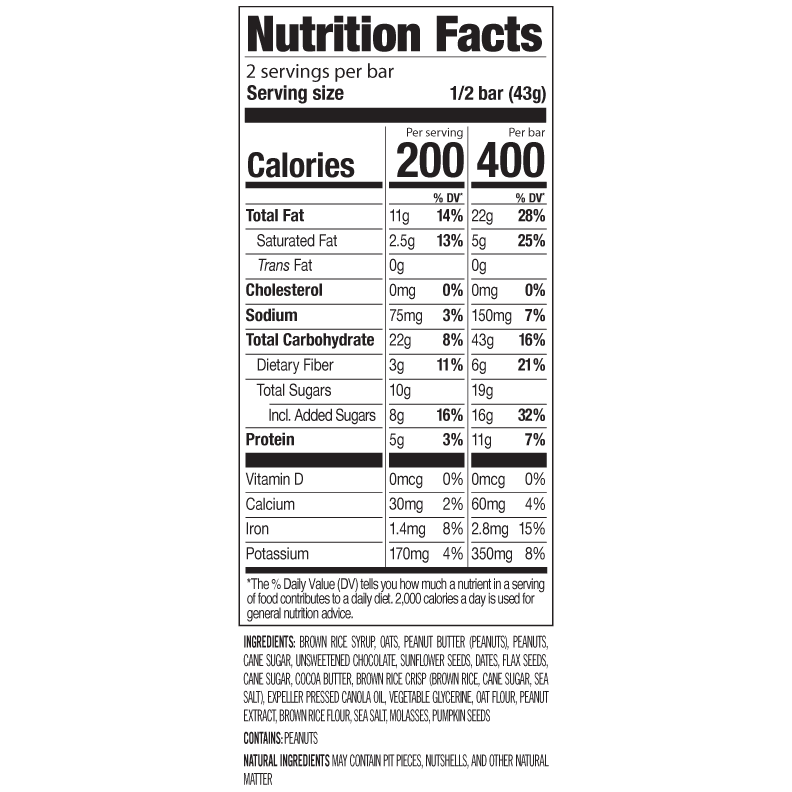 PROBAR - MEAL Bar, Peanut Butter Chocolate Chip - Natural Energy, Non-GMO, Gluten-Free, Plant-Based Protein, 12 Count