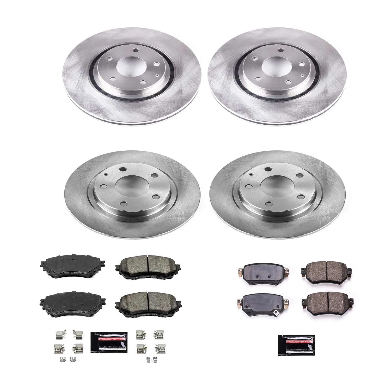 PowerStop Front and Rear Stock Replacement Brake Pad and Rotor Kit Fits: MAZDA Select Models KOE8618