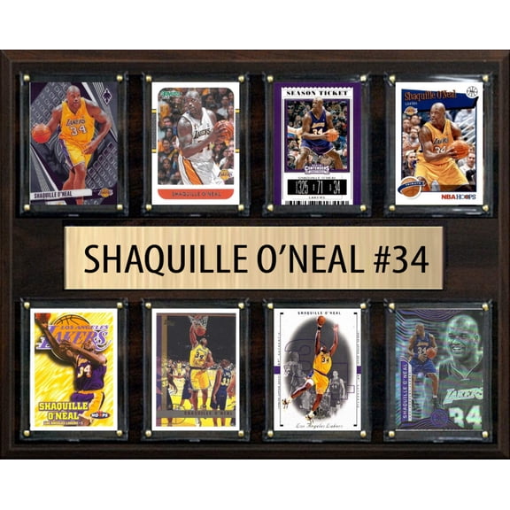 Shaquille O'Neal LA Lakers Plaque 8 Cards 2025 2024 Donruss Prizm SCORE Mosaic 12x15