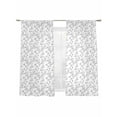 thumbnail image 7 of Grey Spring Floral Sheer Curtains 72 Inch Length 2 Panels Set, Elegant Watercolor Summer Botanical Voile Window Treatment Rod Pocket Curtains Sheers Drapes for Bedroom/Living Room/Kitchen 52"x72"x2, 7 of 7