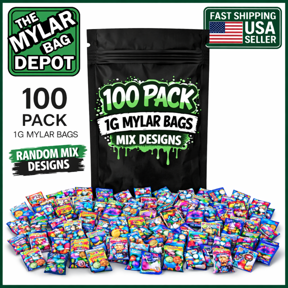 100 Pack Mini (3” x 3.5”)  Storage Organizer Bags