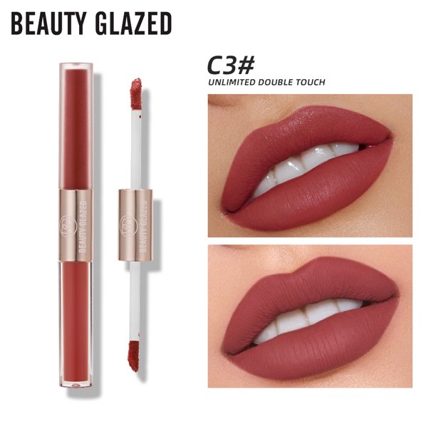 Taza Labio Glaseado Doble Cabeza 14 Colores Multifunción Lápiz Labial Cosmético Humedad Larga Duración Gao Jinjia Unisex