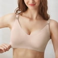 thumbnail image 2 of dmqupv Womens Bras No Underwire Full Support Front Closure Women's Invisible Embrace ComfortFlex Fit Wirefree Bra Pink M, 2 of 4