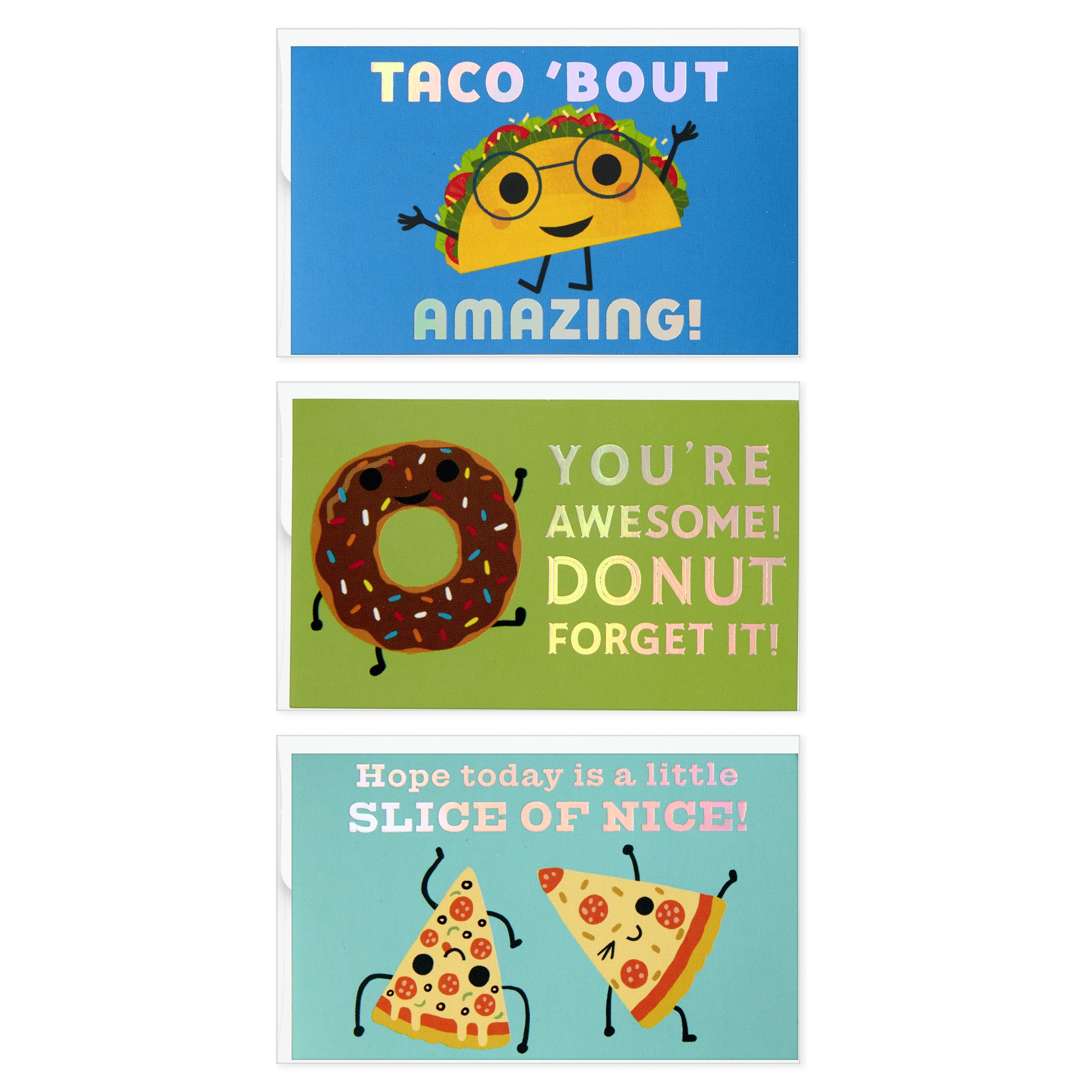 Hallmark Mini Note Cards, Fun Foods, 12 ct.