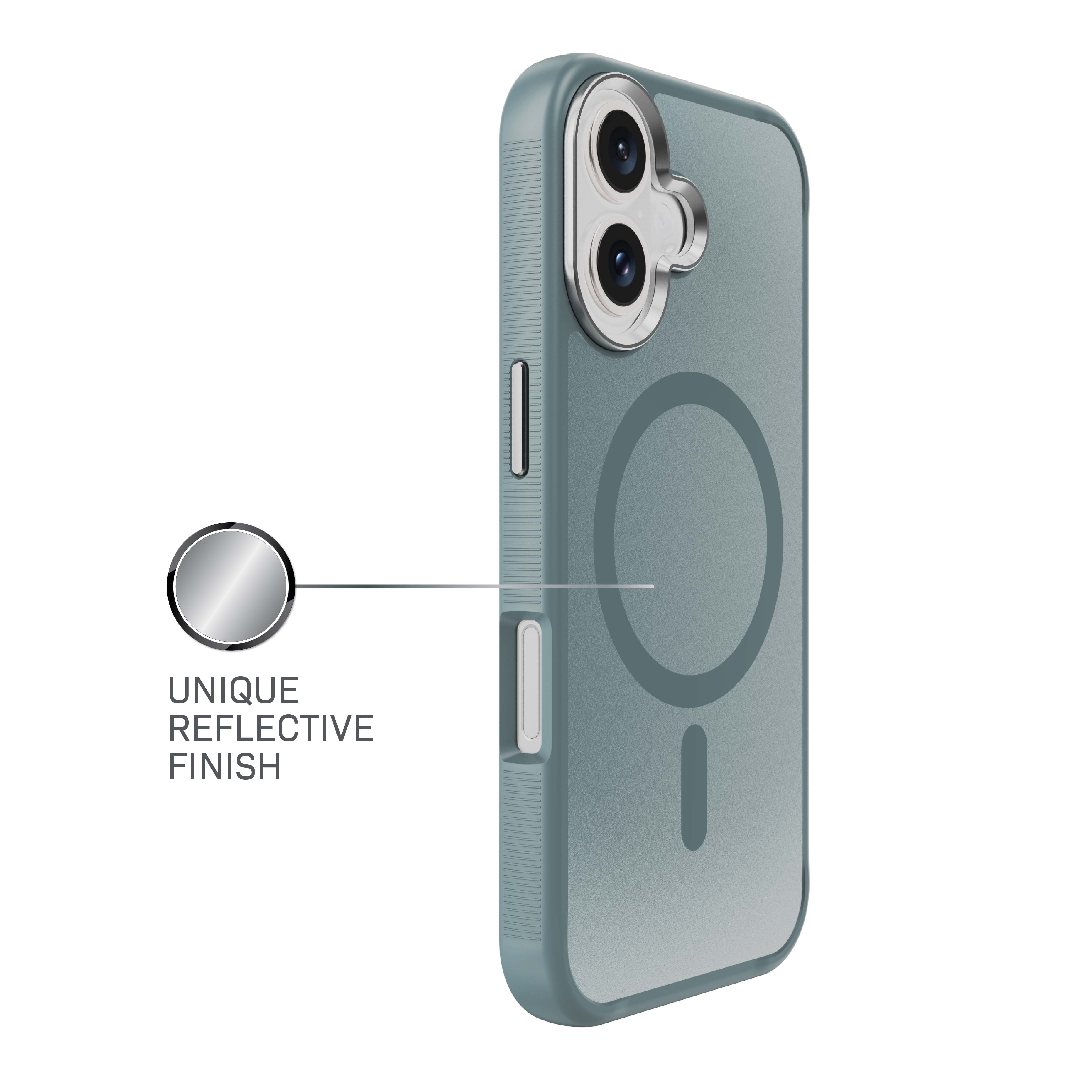 Body Glove Reflector Phone Case for iPhone 17, MagSafe Compatible - Metallic Gray