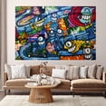 thumbnail image 2 of Idea4wall 3pcs Colorful One-eyed Bacteria Cartoon Printed Stick Wallpaper Removable Wall Murals Large Wall Stickers for Home Decoration, 48"x72", 2 of 5