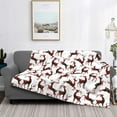 thumbnail image 2 of Yiaed Christmas Plaid Moose Print Blanket Throw Blanket Soft Cozy Flannel Blanket for Home Bed Sofa Couch Chair-60"x50", 2 of 6
