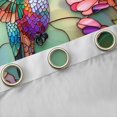 thumbnail image 4 of Erosebridal Chic Hummingbird Black Out Curtains for Girls, Pink Flower Floral Curtains Pack of 2 (42x63 Each), 4 of 6