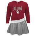 thumbnail image 2 of Toddler Crimson Oklahoma Sooners Heart to Heart French Terry Dress, 2 of 3