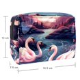 thumbnail image 5 of SwanCosmetic Storage Bag with Zipper, Printed Design, - PVCMakeup Organizer, Small Makeup Case, Travel Pouch Organizer, 5 of 6