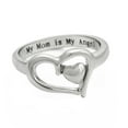 thumbnail image 1 of DPTALR Women's Rings Heart Lettering My Mom Is My Angel Jewelry, 1 of 1