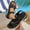 Black, variant on Women Wedge Sandals Peep Toe Plus Size Spring Summer Trendy Comfortable Casual Shoes Blue