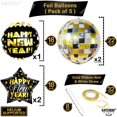 thumbnail image 4 of Globos KatChon Happy New Years de 22 cm para fiestas, diseño Disco, 4 of 9