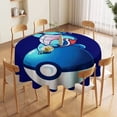 thumbnail image 2 of Squirtle Round Table Cloth Washable Reusable Round Tablecloth Cartoon Fun Table Cover for Dinner Kitchen Party Picnic 50x50in, 2 of 8