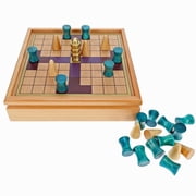 WE Games Kings Table Wooden Board Game, Tablut Viking Strategy Game