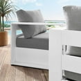 thumbnail image 6 of Modway Tahoe Outdoor Patio Powder-Coated Aluminum 2-Piece Armchair Set in White Gray, 6 of 7