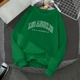 thumbnail image 2 of Wangmeiwg Women's Sweatshirts Women's Hoodies Sweatshirt Printed Round Neck Pullover Long Sleeve Street Style Green S, 2 of 3