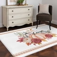 thumbnail image 3 of Fall Pumpkins Area Rugs 3'x5', Washable Small Throw Rugs for Living Room Bedroom, Thanksgiving Autumn Flower Leaf Plant Indoor Outdoor Rug Non-Slip Low Pile Carpet Runner Reversible Floor Mats, 3 of 8