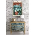 thumbnail image 3 of Washington State, Woodblock (24x36 Giclee Gallery Art Print, Vivid Textured Wall Decor), 3 of 3