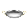 thumbnail image 2 of Sartén de acero inoxidable de doble oreja para uso comercial, fácil de limpiar, para cocina, olla coreana para ramen, para restaurante y hotel 24 cm, 2 of 8