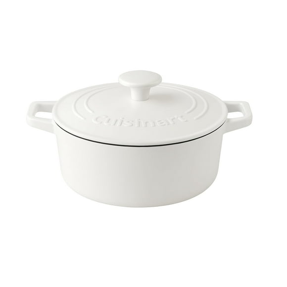Cazuela Cuisinart Chef's Classic de hierro fundido esmaltado de 7 litros, color blanco