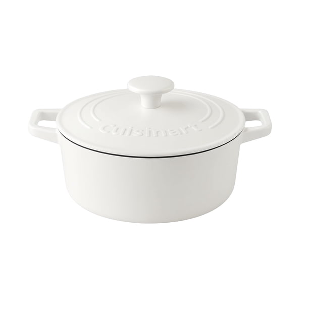 Cazuela Cuisinart Chef's Classic de hierro fundido esmaltado de 7 litros, color blanco