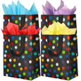 thumbnail image 1 of Bolsas de regalo reutilizables BLEWINDZ negras medianas con pañuelos x16, 1 of 6