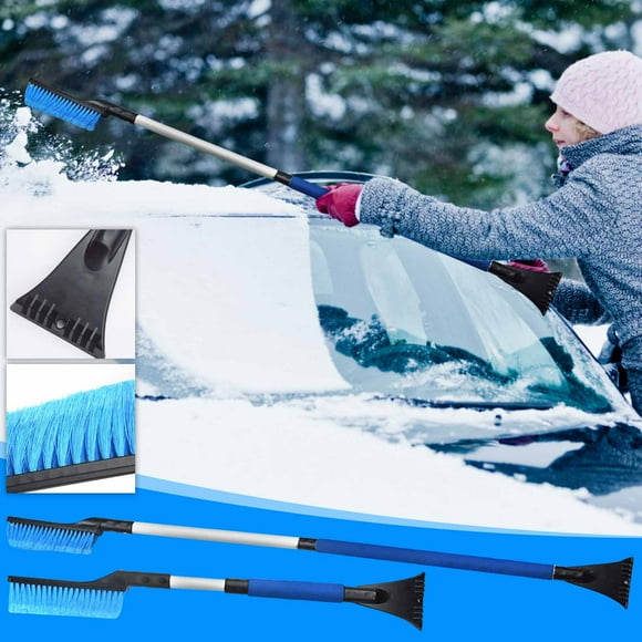 DPTALR Pelle à Neige Automobile Rétractable avec Manche en Coton Pelle à Neige en Alliage d'Aluminium Fournitures d'Hiver Pelle à Neige Rétractable Ne Tient Pas les Mains