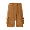 thumbnail image 2 of Tiijoy Big Boys Retro Cowboy Cargo Shorts Relaxed Fit Suede Leather Casual Shorts, 2 of 8