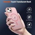 thumbnail image 6 of Mionbel Magnetic for iPhone 15 Case (Compatible with MagSafe)(Military Grade Drop Protection) Translucent Matte Shockproof Phone Cover,Pink, 6 of 7
