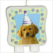 Puppy Party Printed Decal Cake Candle (1ct)