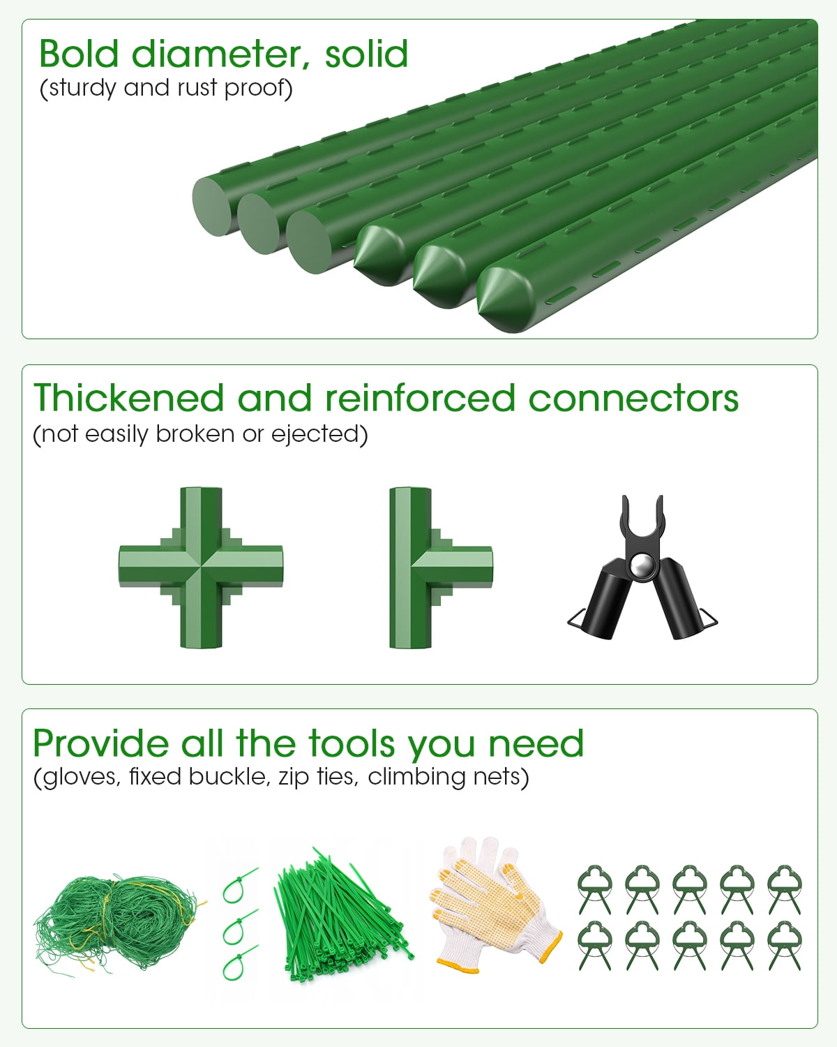 2 Pack Cucumber Trellis, Garden Trellis for Climbing Plants Outdoor, A-Frame Cucumber Trellis for Raised Bed, Plant Grow Support for Tomato, Squash, Vegetable, Flower(33"x47"x2Pcs)