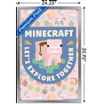 thumbnail image 3 of Minecraft - Let's Explore Together Wall Poster, 22.375" x 34" Framed, 3 of 5