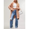 thumbnail image 4 of Women'S Long Cardigan Sweaters Open Front Oversized Duster for Women Pink M, 4 of 10