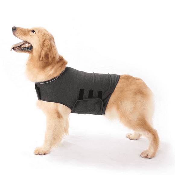 Manteau Anti-Anxiété pour Chien - Veste Apaisante Taille P pour Petits/moyens/grands Chiens, Chandail Tonnerre Anti-Stress avec Pression Douce, Tissu Doux et Respirant à Double Couche, Fermeture Velcro Ajustable, Réduit
