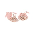 thumbnail image 2 of Gupgi 2Pcs Baby Girl Halloween Outfit Infant Ruffle Long Sleeve Ribbed Romper Pumpkin Flower Suspender Skirts Headband, 2 of 9