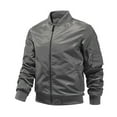 thumbnail image 3 of Solid Color Bomber Jacket Men Fashion Aviator Baseball Jacket New In Outerwears Spring Autumn Ropa Hombre Jackets For Men S-5XL, 3 of 4