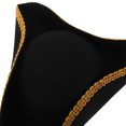 thumbnail image 3 of Hat For Carnival Pirate Style Black Artificial Leather 1Set For Men Women Children, 3 of 8
