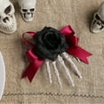 thumbnail image 2 of Skeleton Hair Clip Claw with Rose Skeleton Hand Hair Clip Bone Clips Spooky Skull Goth Hair Clips Halloween Hair Accessories for Women Girls Cosplay Costume Headpiece, 2 of 6
