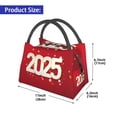 thumbnail image 2 of Honeii Happy New 2025 Year Print Cooler Bag Insulated, Large Leakproof Soft Sided Portable Cooler Bag,Lunch Box Lunch Bag, 2 of 6