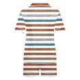 thumbnail image 4 of KyCheLot Womens Pajama Sets Stripe Print Comfy Button down Short Sleeve Tops and Soft Shorts Sleepwear, 4 of 7