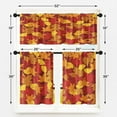 thumbnail image 6 of Autumn Leaves Kitchen Curtains Fall Window Curtains Valance and Tier Set 36 Inch, Orange Maple Leaves Rod Pocket Short Tier Curtain for Room, Thanksgiving Small Cafe Kitchen Decor, 6 of 6