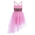 thumbnail image 2 of CHICTRY Kids Girls Ballet Camisole Leotard Sequined Gymnastics Tulle Dress Pink 2-3, 2 of 7