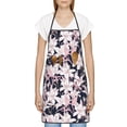 thumbnail image 3 of Easygdp Lilies Flowers Apron Waterdrop Resistant with 2 Pockets,Oil Resistant Cooking Kitchen Chef Apron for Women Men, 3 of 7