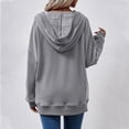 thumbnail image 5 of RYDCOT Tunic Sweatshirts to Wear with Leggings Long Sleeve Plain Sweatshirts for Women Loose Fit Hoodie Pocket Fall and Winter Tops Blouses Clearance, 5 of 5