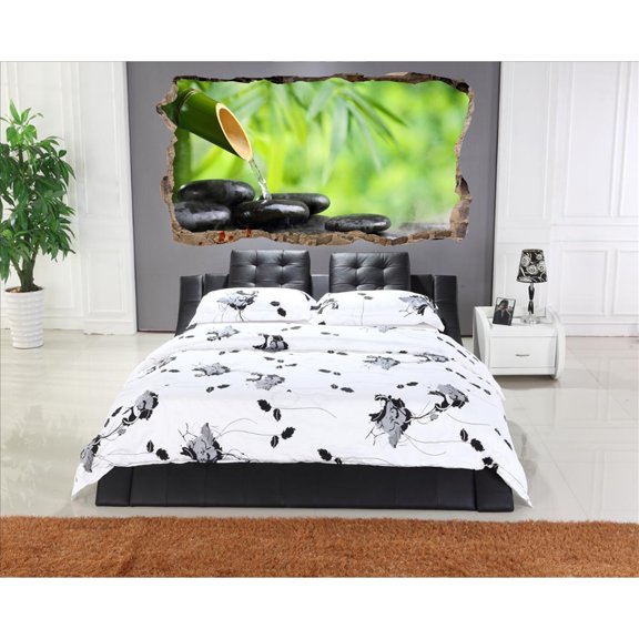 Startonight 3D Mural Wall Art Photo Decor Zen Stones Amazing Dual View Surprise Wall Mural Wallpaper for Bedroom Feng Shui Wall Paper Art Gift Large 47.24 ‘’ By 86.61 ‘’